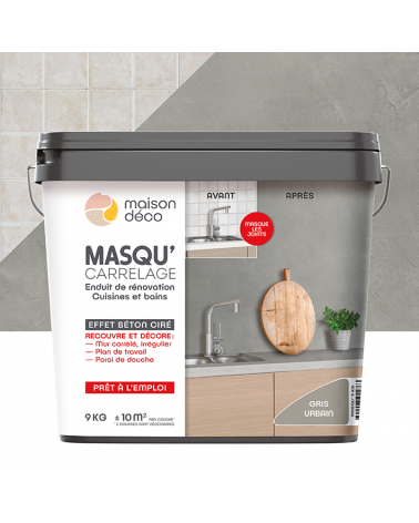 Enduit Masqu'Carrelage - effet béton coloré