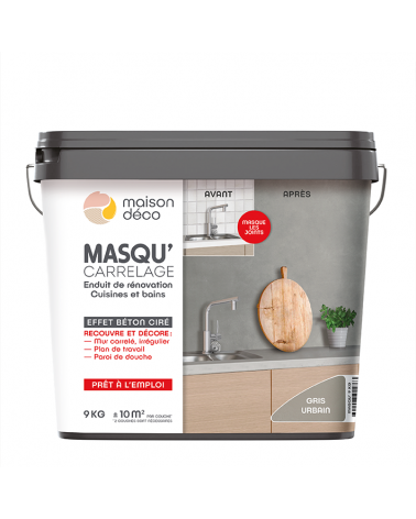 Enduit Masqu'Carrelage - effet béton coloré