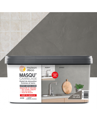 Enduit Masqu'Carrelage - effet béton coloré