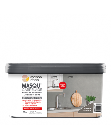 Enduit Masqu'Carrelage - effet béton coloré