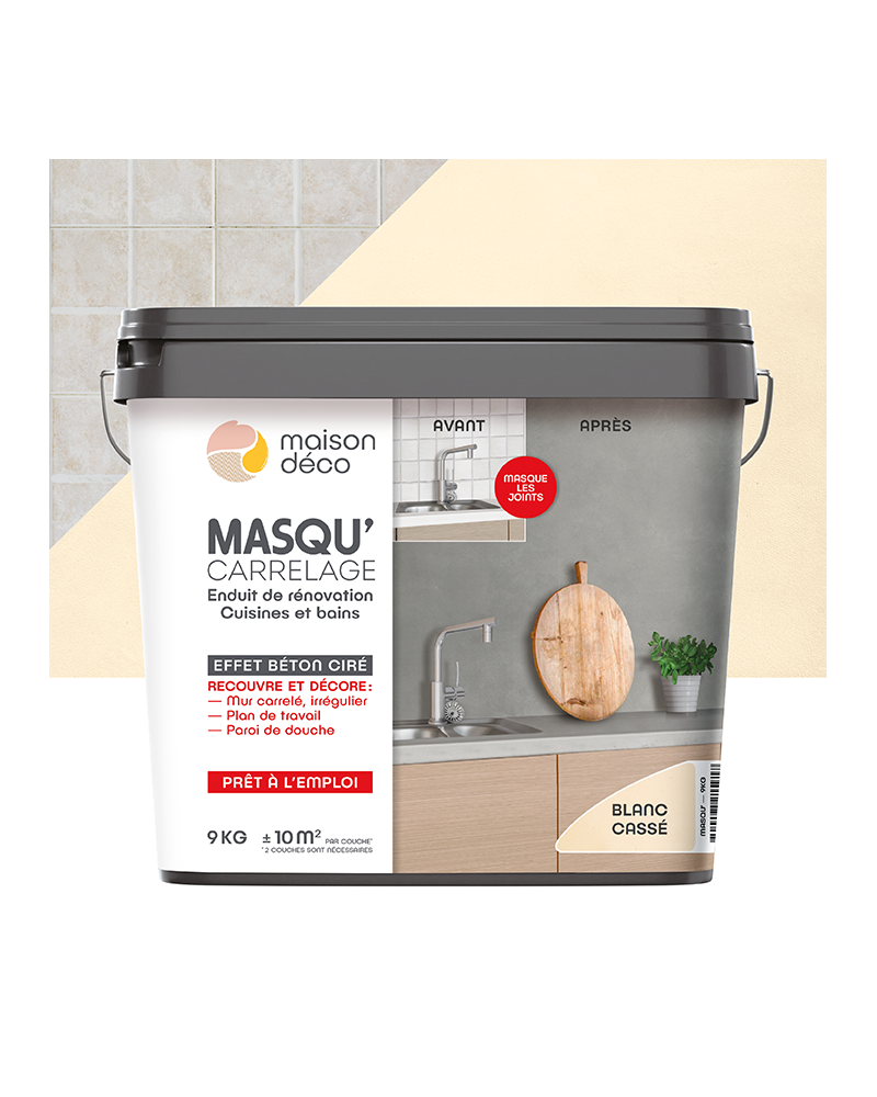 Enduit Masqu'Carrelage - effet béton coloré