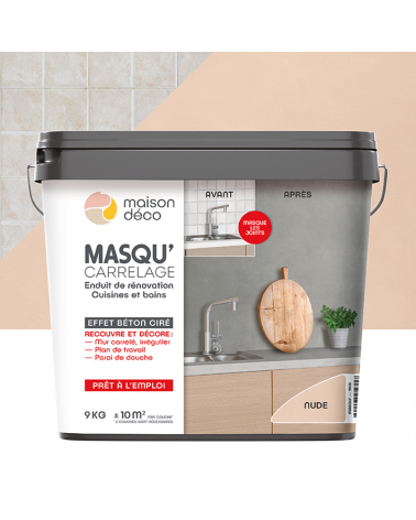 Enduit Masqu'Carrelage - effet béton coloré