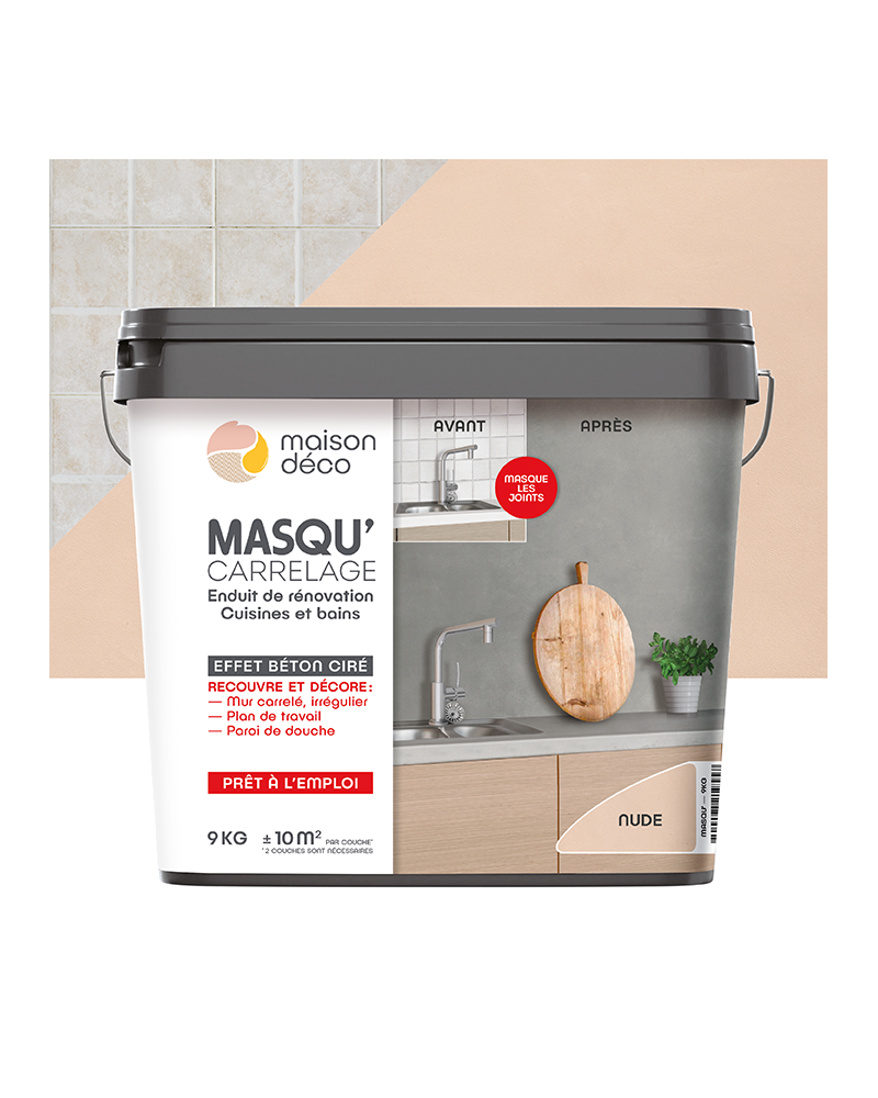 Enduit Masqu'Carrelage - effet béton coloré