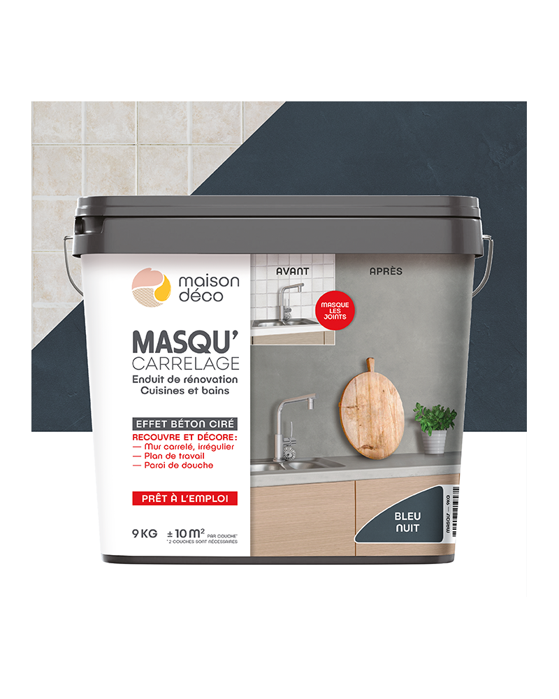 Enduit Masqu'Carrelage - effet béton coloré