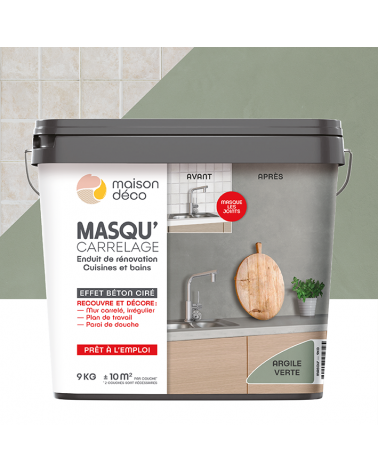 Enduit Masqu'Carrelage - effet béton coloré