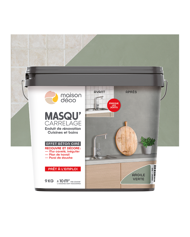 Enduit Masqu'Carrelage - effet béton coloré