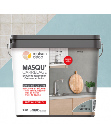 Enduit Masqu'Carrelage - effet béton coloré
