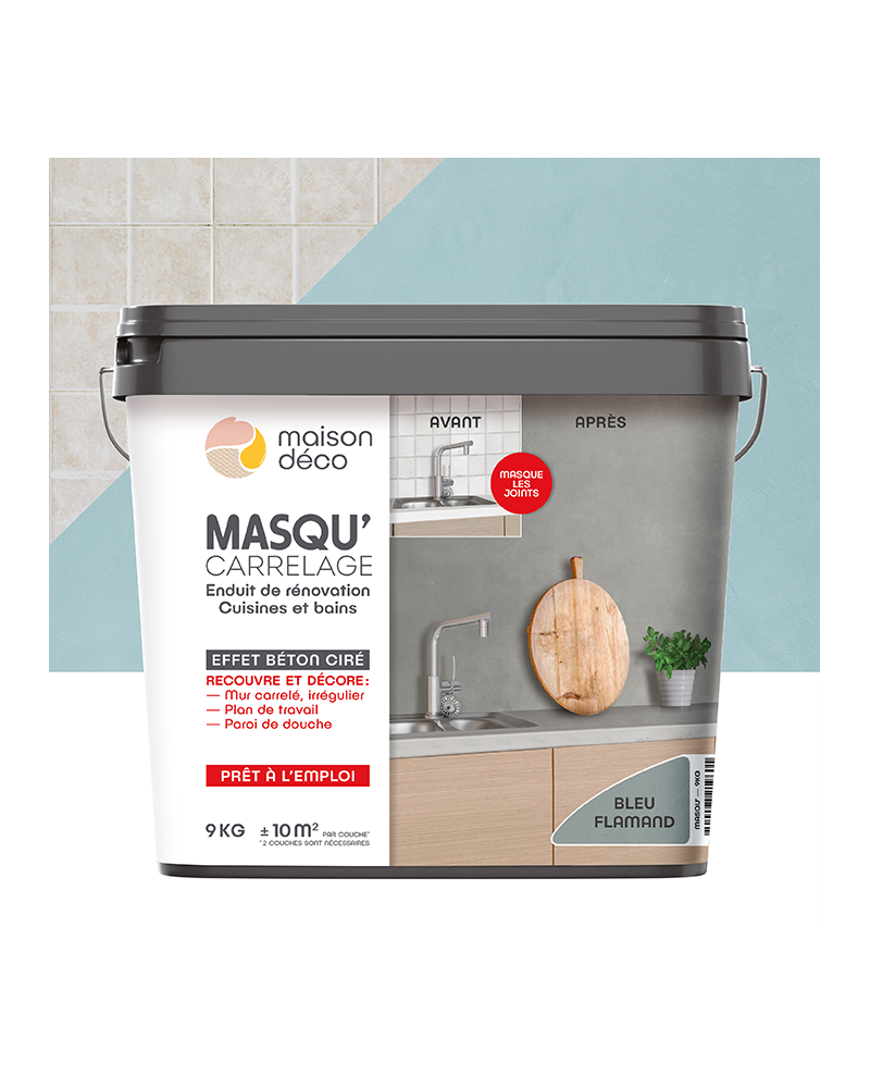 Enduit Masqu'Carrelage - effet béton coloré