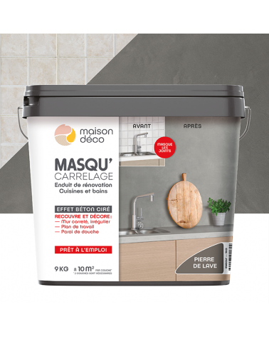 Enduit Masqu'Carrelage - effet béton coloré