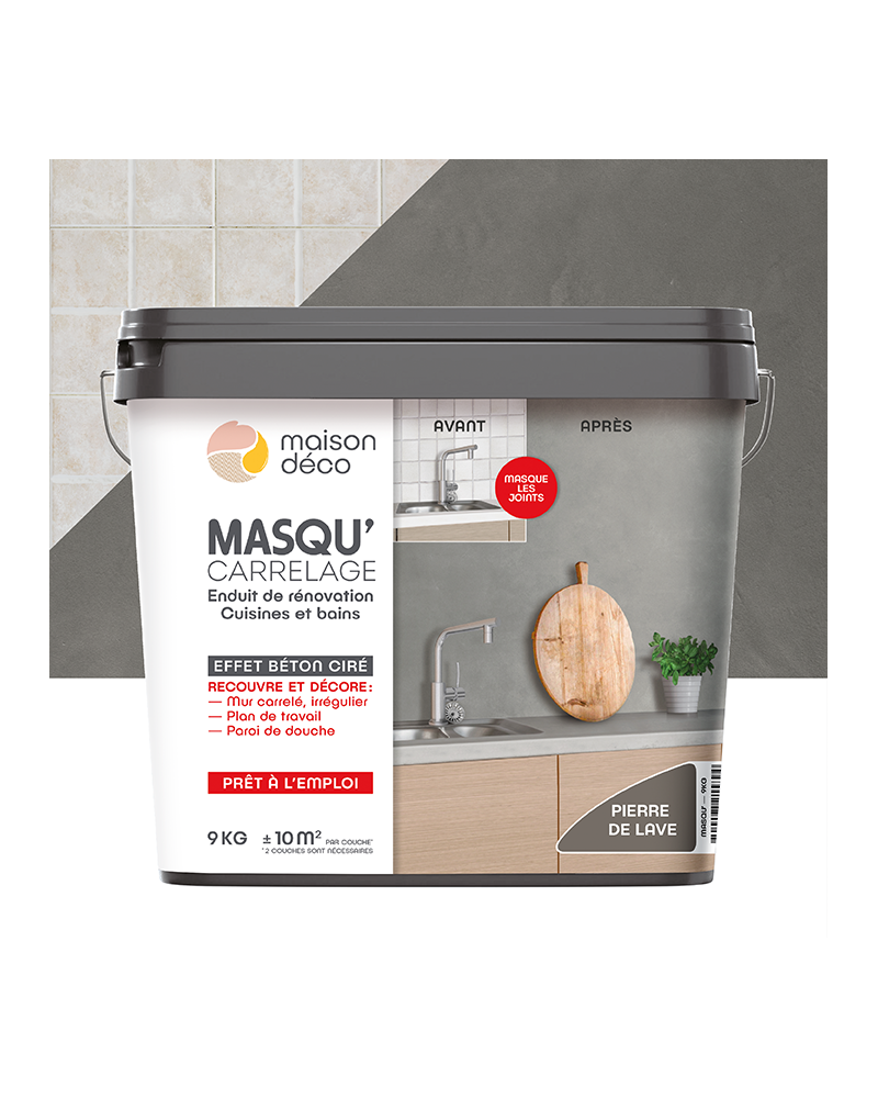 Enduit Masqu'Carrelage - effet béton coloré
