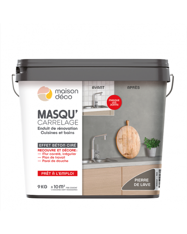 Enduit Masqu'Carrelage - effet béton coloré