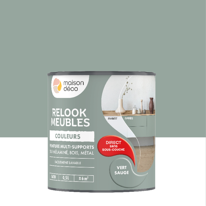 Peinture Relook Meubles - Couleurs - Vert Sauge