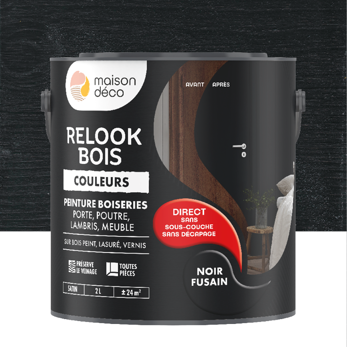 Relook Bois Couleurs Noir fusain