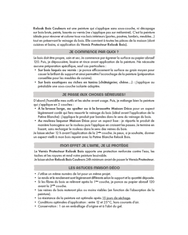 Peinture Relook Bois Couleurs - Satin