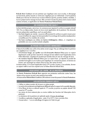 Peinture Relook Bois Couleurs - Satin