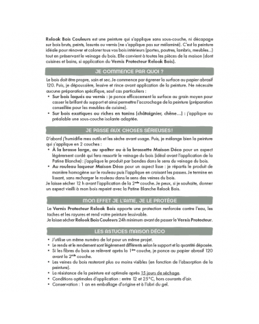Peinture Relook Bois Couleurs - Satin