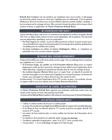 Peinture Relook Bois Couleurs - Satin