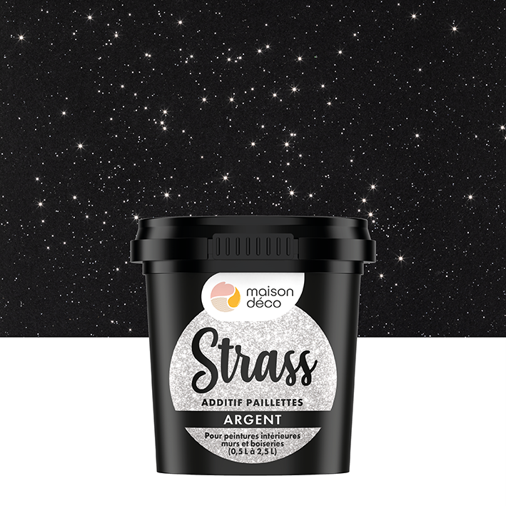 Strass - Additif paillettes peinture - Argent