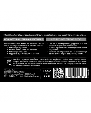 Strass - Additif paillettes peinture