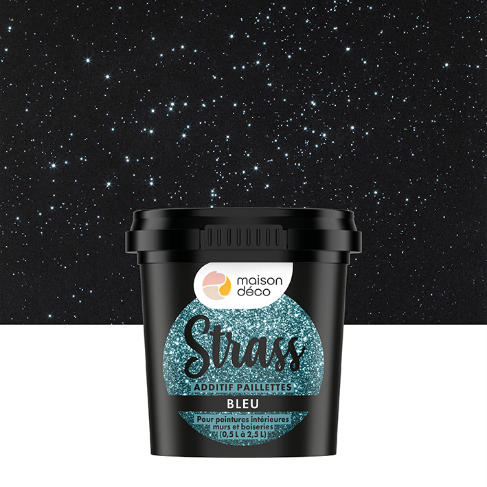 Strass - Additif paillettes peinture - Bleu