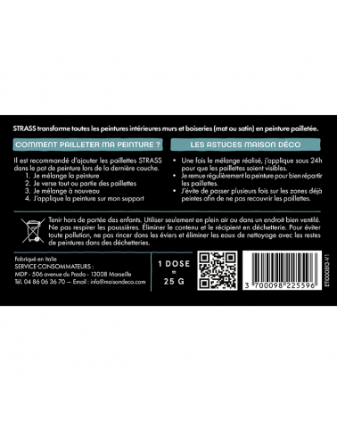 Strass - Additif paillettes peinture