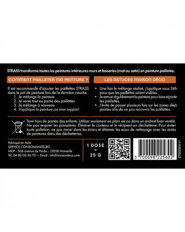 Strass - Additif paillettes peinture