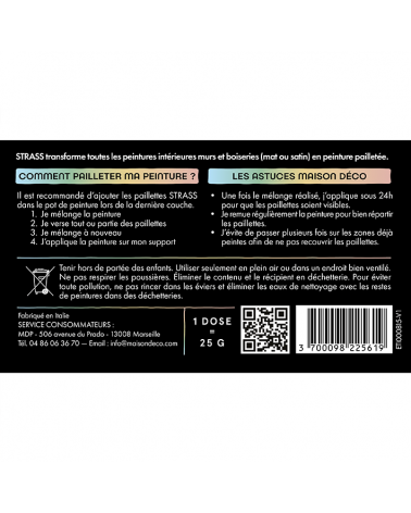 Strass - Additif paillettes peinture