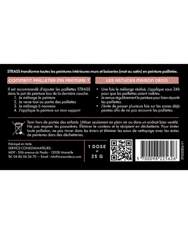 Strass - Additif paillettes peinture