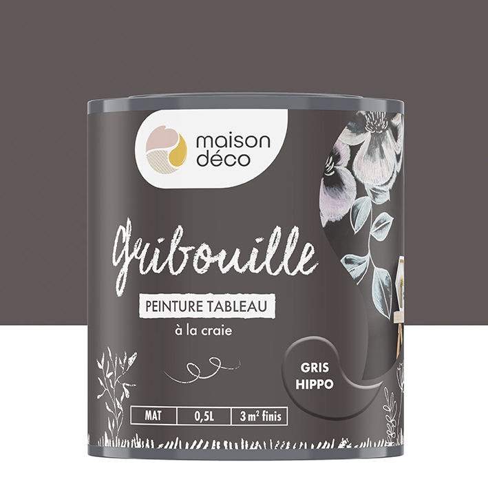 Peinture ardoise - mate - Gris hippo