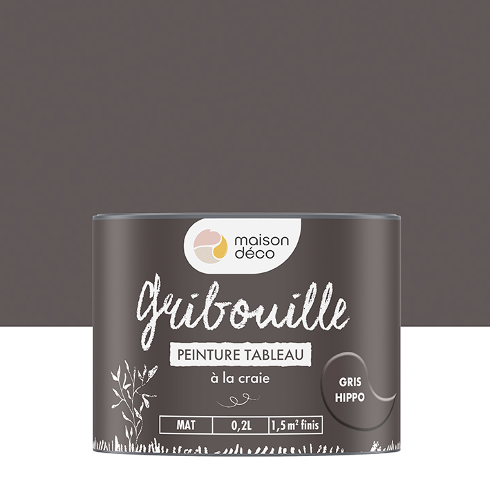 Peinture ardoise - mate - Gris hippo