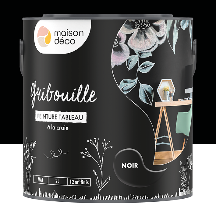 Peinture ardoise - mate - Noir