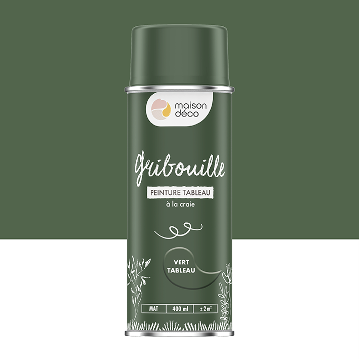Peinture ardoise aérosol - mate - Vert tableau 