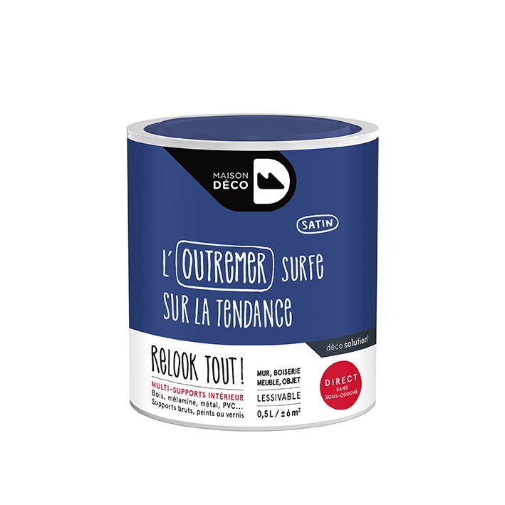 Peinture Relook Tout finition - Aspect satin - Outremer
