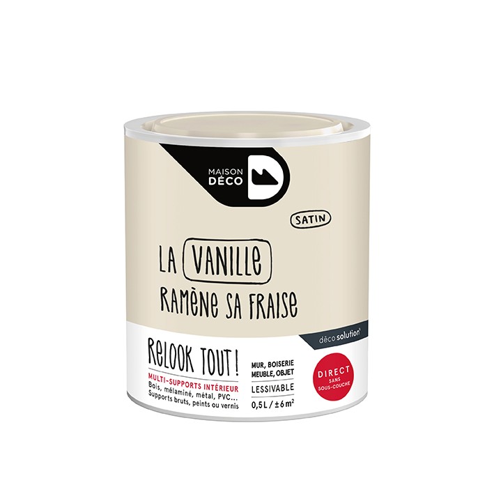 Peinture Relook Tout Finition - Satin - Vanille