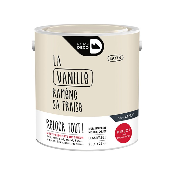 Peinture Relook Tout Finition - Satin - Vanille