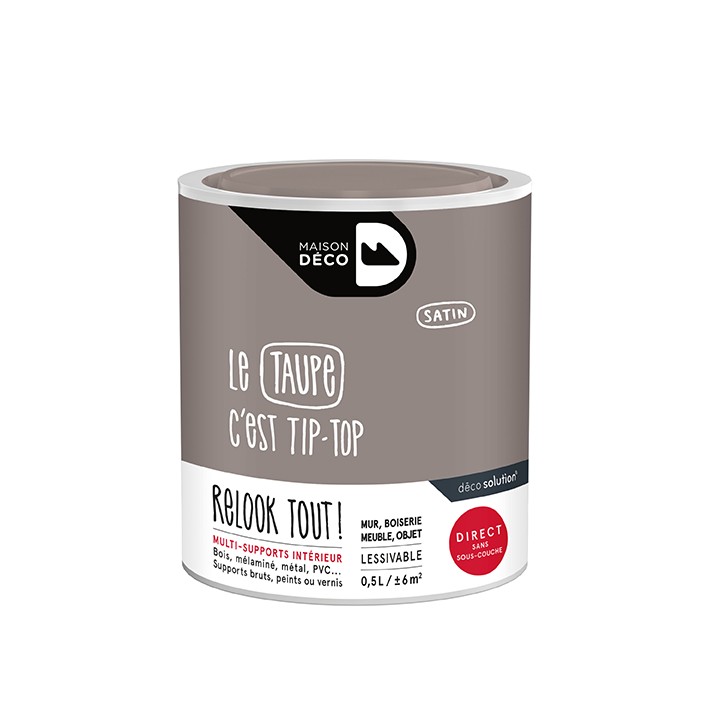 Peinture Relook Tout Finition - Satin - Taupe