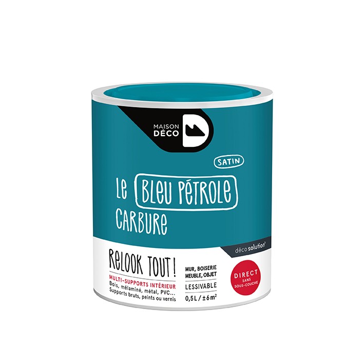 Peinture Relook Tout finition - Aspect satin - Bleu pétrol