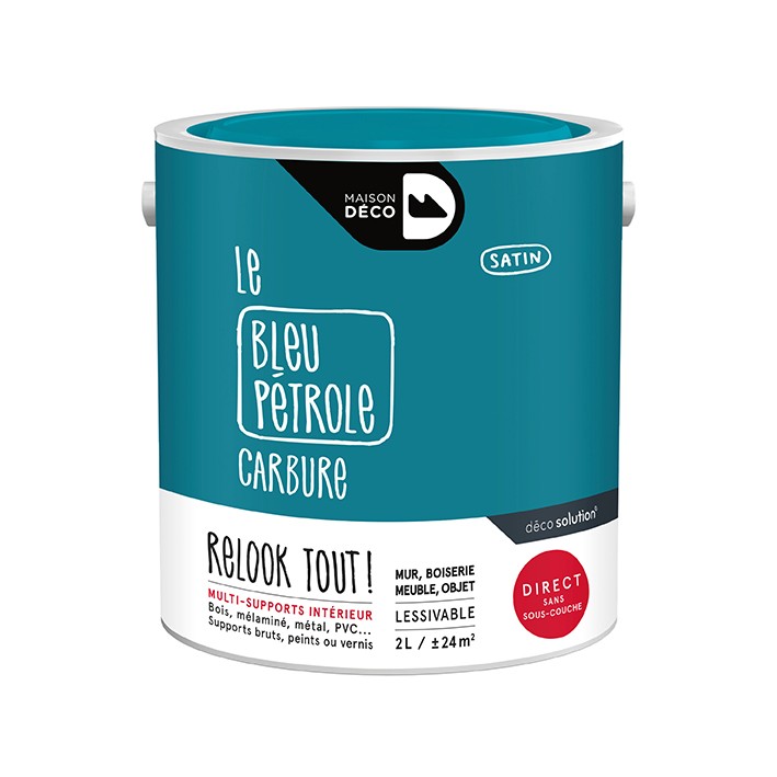 Peinture Relook Tout finition - Aspect satin - Bleu pétrol