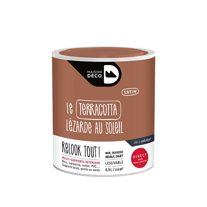 Peinture Relook Tout Finition - Satin - Terracotta