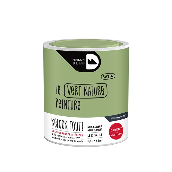 Peinture Relook Tout Finition - Satin - Vert nature
