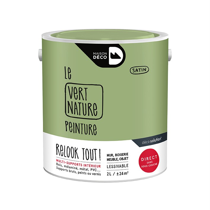 Peinture Relook Tout Finition - Satin - Vert nature