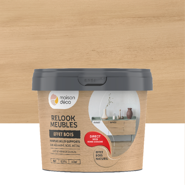Peinture Relook Bois Effet Bois - Satin - Bois naturel