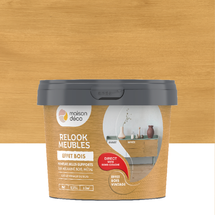 Peinture relook - Effet Bois Naturel - Satin - 75ml