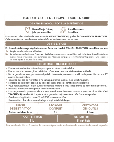 Enduit Maison Tradition - Cires