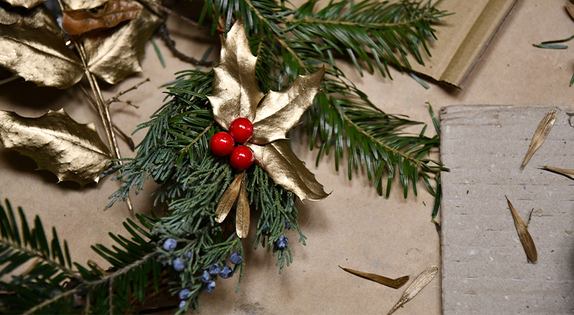 DIY bouquet festif Noël